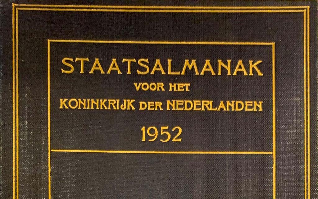 Staatsalmanak voor het Koningrijk der Nederlanden 1952