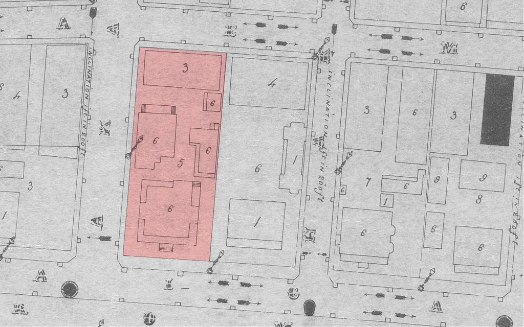 オランダ領事館とオランダ通商協会のオフィスを示した地図。