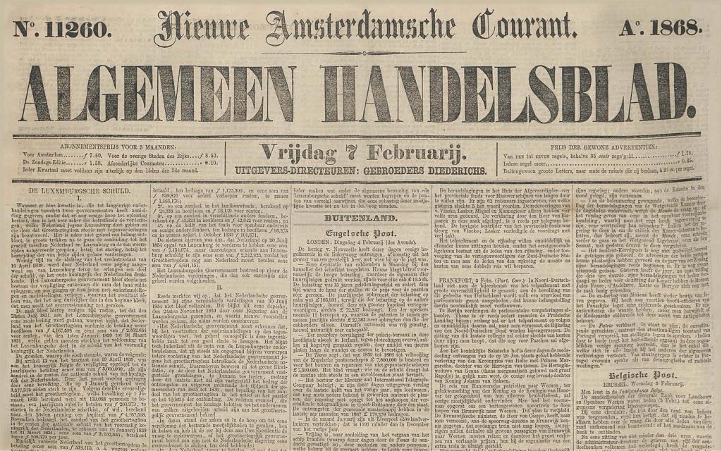 Algemeen Handelsblad 1868