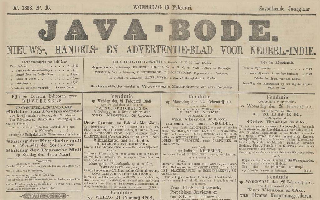 Java-bode 1868