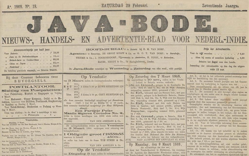 Java-bode 1868