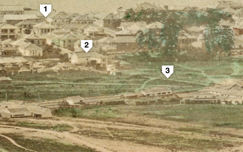 1870年代ごろの神戸の様子。