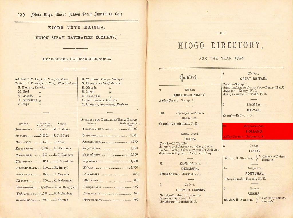  Japan Directory, 1884
