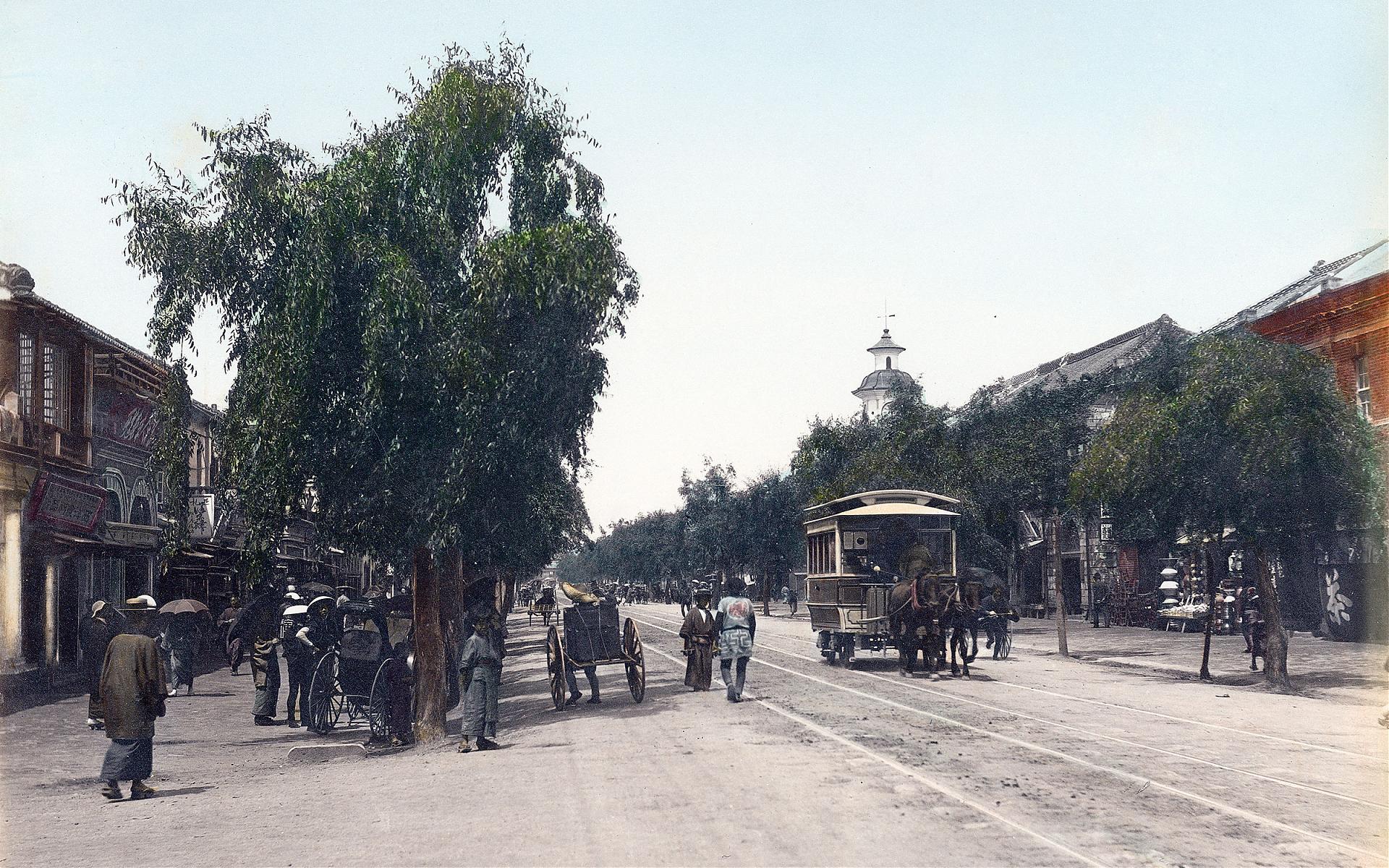 Tokyo's Ginza boulevard in the 1880s