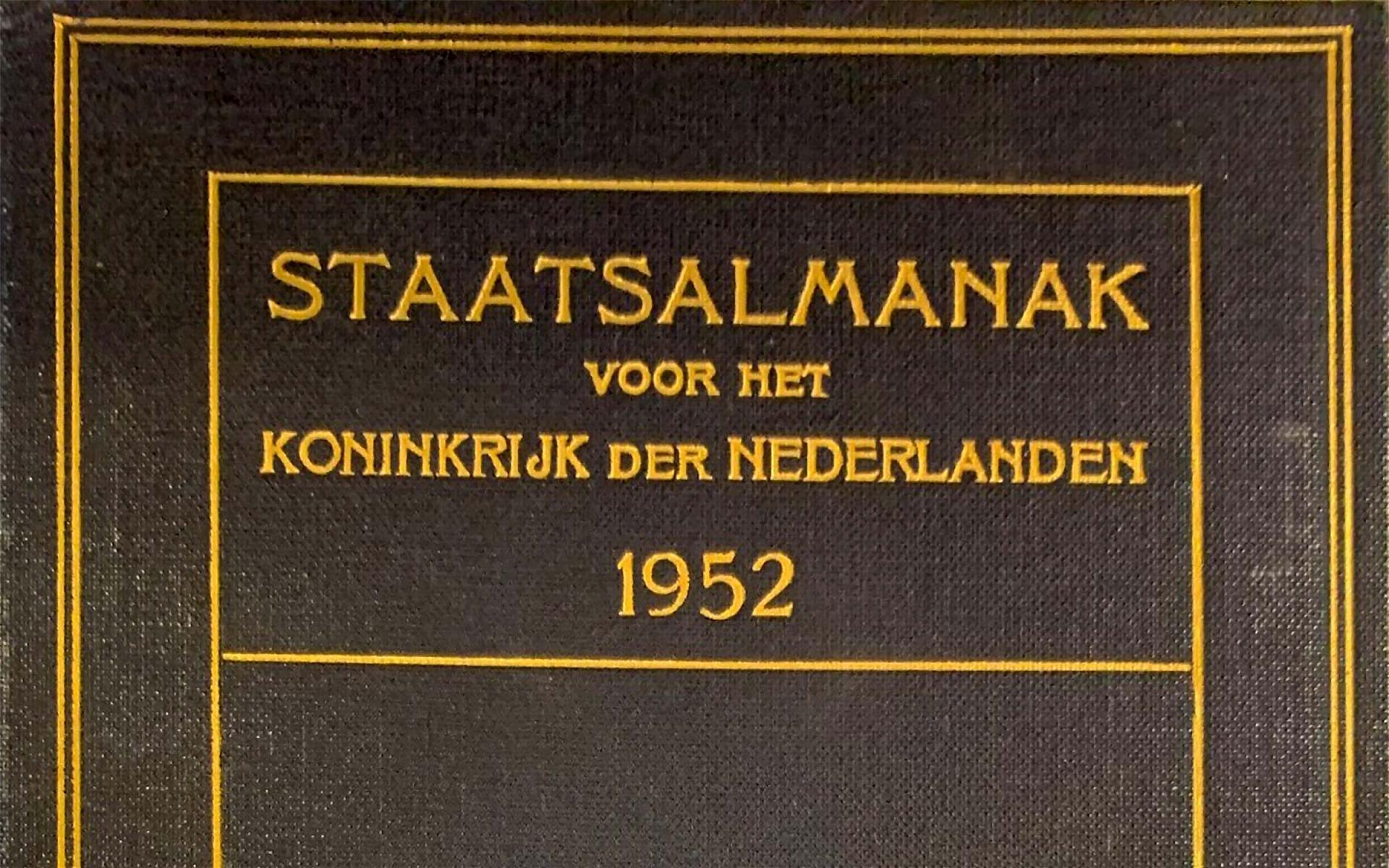 Staatsalmanak voor het Koningrijk der Nederlanden 1952