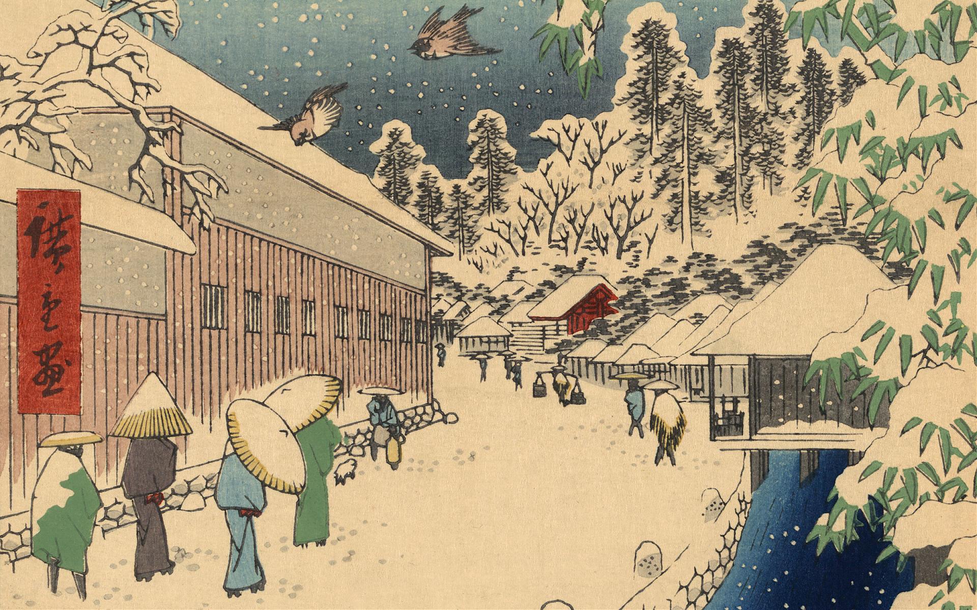 『名所江戸百景』の『愛宕下藪小路』